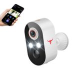 HubFlashy 1080P Dış Mekan Güvenlik Kamerası Kablosuz, 2 Yönlü Konuşma, Pille Çalışan, Renkli Gece Görüşü, Ev Güvenliği İç Mekan/Dış Mekan için Uygun, Bulut Depolama, Akıllı AI Hareket Algılama (1