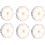 Hubstein 10W Beyaz LED Ampul 6 Adet PIR Hareket Sensörlü USB Şarj Edilebilir Lamba