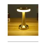 Hubstein Dekoratif Şarjlı Dokunmatik Led Metal Masa Lambası Usb Kablolu Abajur Ve Gece Lambası Altın