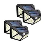 Hubstein HUBSTEİN 4 Adet 100 LED Solar Hareket Sensörlü Güneş Enerjili 3 Mod Duvar Bahçe Karavan Kamp Aydınlatma Lambası PC + ABS Malzeme - Beyaz