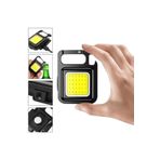 Hubstein LED Anahtarlıklı El Feneri Şişe Açacağı Usb’li Şarj Edilebilir Cep Boy Cob LED