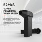 Hubstein Mini Turbo Jet Fan / Turbo Jet Fanı 130000RPM Yüksek Hızlı Kanal Fanı Güçlü Hava Üfleyici (Plastik Gövde) , Mangal Üfleme, Araç Içi Temizlik, Vakum , Kurutma Vb.