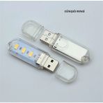Hubstein Taşınabilir Mini USB LED Lamba 3 LED Smd 5730 Kamp Stick Ledi