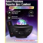 Hubstein Yıldızlı Projektör Tavan Bulutsu Galaxy Lazer Işıklı Disko Topu Bluetooth Hoparlör Parti LED Lambası