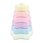 Hudson Baby Infant and Toddler Silicone Stacking Toy, Star, One Size