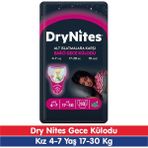 Huggies Drynites Kız 4-7 Yaş Emici Gece Külodu 17-30 kg 10 Adet - Çok Renkli - 4 - 7 Yaş