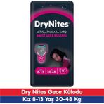 Huggies Drynites Kız 8-13 Yaş Emici Gece Külodu 30-48 kg 9 Adet - Çok Renkli - 8 - 10 Yaş