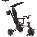 Huggy 6in1 Funtrike 3 Tekerlekli Bebek Bisikleti |ebeveyn Kontrollü, Katlanabilir ve Denge Modlu - Siyah