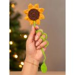 Huggy Craft Amigurumi El Yapımı Ayçiçeği Kitap Ayracı (Yüksek Kaliteli Malzeme, Detaylı Ince Işçilik) - Sarı