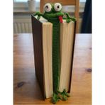 Huggy Craft Amigurumi El Yapımı Kurbağa Kitap Ayracı - Koyu Yeşil