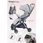 Huggy Easy Go Kabin Boy Hafif ve Portatif Otomatik Katlanır Bebek Arabası Gri