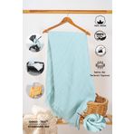Huggy Mint Yeşili Müslin Bebek Battaniyesi 100x130 – 4 Katlı Pamuklu Örtü / Kundak