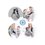 Huggy Mommy Taş Gri Ergonomik Bebek Taşıma Çantası Bebek Taşıyıcı Sling Puset Ana Kucağı Kanguru Hafif Pratik