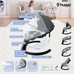 Huggy Rockie Yenidoğana Uygun Kumandalı Bluetooth Müzikli Mama Tepsili Ana Kucağı