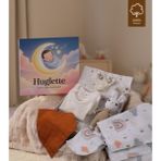 Huglette Nova - Premium Yenidoğan Bebek Seti – Amigurumi + Müslin Örtü + 2’li Zıbın – Baby Box - Bej - 0 - 3 Ay