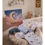 Huglette Nova - Premium Yenidoğan Bebek Seti – Amigurumi + Müslin Örtü + 2’li Zıbın – Baby Box - Mavi - 0 - 3 Ay