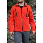 Huğlu Outdoor 6 Cepli Turuncu Polar Hırka - S
