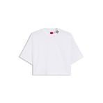 HUGO Bisiklet Yaka T-Shirt, M, 5003361847, Beyaz, Kadın
