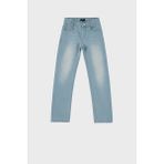 Hugo Boss Streç Pamuklu Regular Fit Çocuk Jeans 24713 Z25 Kot Pantolon 24713/Z25 Stone - 10 Yaş - Buz Mavisi