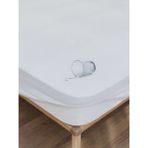 Hugoybedding 70X180 cm Fitted Yatak Koruyucu Sıvı Geçirmez Havlu Alez - 70 x 180 cm - Beyaz