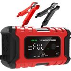 Huiaipaic Araç akü şarj cihazı, 12 V otomotiv, 6 amper, tam otomatik akıllı şarj cihazı, damlama şarj cihazı ve bakım cihazı, araba aküsü onarımı ve desülfatör, otomobiller için, tekne, motosiklet, çim biçme