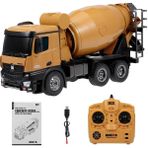 Huına 1-14 2.4G Full Fonksiyon Sesli ve Işıklı 1574 10 Kanal Yüksek Kalite RC Model Çimento Mikseri Uzaktan Kumandalı İş Makinası