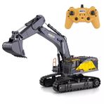 Huina 1/14 Yüksek Kalite 22 Kanal RC Model Metal Kepçeli Ekskavatör Kazıcı Uzaktan Kumandalı Çok Fonksiyonlu İş Makinesi
