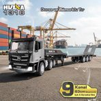 Huına 1318 1/24 Rc Dorse Ve Römorklu Tır Kamyon Uzaktan Kumandalı İş Makinesi Rc Model - 2.4ghz Gerçekçi Similasyon Ses Ve Işık Sistemi