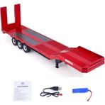 Huına 1502 1/18 Rc Uzaktan Kumandalı İş Makinesi İnşaat Aracı Römork Çekici Dorse Damper Trailer Flatbed 1501 İle Uyumlu Kırmızı