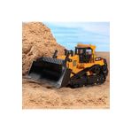 Huina 1554 1/16 Yüksek Kalite 11CH RC Model Caterpillar Buldozer Paletli Metal Kepçe Kazıcı Uzaktan