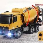 Huına 1574 1/14 10 Kanal RC Model Çimento Mikseri Uzaktan Kumandalı İş Makinesi