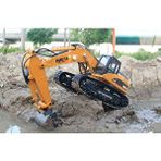 Huina 1580 1/14 23ch Full Metal Şase Rc Model Profesyonel Uzaktan Kumandalı Paletli Kepçe Ekskavatör İş Makinesi -11 Kg Ağirlik- 2