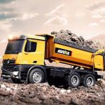 Huina 1582 1/14 10 2.4g Full Fonksiyon Sesli Kanal Full Metal RC Model Uzaktan Kumandalı Oyuncak Damperli Kamyon İş Makinesi