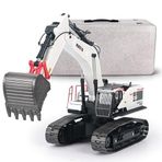 HUINA 1594 1/14 Profesyonel 22 Kanal RC Model 4 Farklı Metal Kepçeli Ekskavatör Kepçe Kazıcı Uzaktan Kumandalı İş Makinesi -2.4G Sesli&Işıklı - Taşıma Çantası Dahil