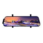 HUIOP 1080P DVR Araç İçi Kamera Ön ve Arka Çift Kamera 9.66 İnç Dokunmatik Ekranlı Sürüş Kaydedici 170° Geniş Açı Desteği Net Gece Görüşü Park Monitörü Hareket Algılama Çarpışma Kilitleme Döngü Kaydı