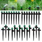 HUISUYTON 30 Adet Damla Sulama Vericiler Püskürtücü Kilitli Dikenli 1/4 "Damla Sulama Borusu Sızdırmaz Ayarlanabilir Mikro Sprey Sulama Damlatıcıları (4-7mm) Bahçe Sulama Sistemi için (30 ADET Mix Yayıcılar)