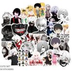 Huizongxu 50 Adet Anime Tokyo Ghoul Graffiti Su Geçirmez Çıkartmalar Dizüstü Gitar Kaykay Bilgisayar Bagaj Çıkartmaları Etiket Oyuncak (Yurt Dışından) - Kutu Oyunları
