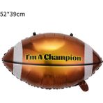 Huizongxu Alüminyum Film Spor Topu Balon Futbol Rugby Basketbol Voleybol Balon Balon Bar Dünya Kupası Dekorasyon Rengi: Amerikan Futbolu (Yurt Dışından) - Kutu Oyunları