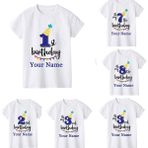 Huizongxu Çocuk Doğum Günü Numarası Adı Karikatür T Gömlek Numarası 1 2 3 4 5 6 7 8 9 Grafik Çocuk Giysileri Çocuk Doğum Günü T-Shirt Komik Hediye (Yurt Dışından) - NA
