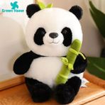 Huizongxu Doldurulmuş Bebek Oyuncak Sevimli Panda Peluş Bebek Yumuşak Dolması Hayvan Maskot Çocuklar Için Yastık Sarılma Kızlar Için Mükemmel Ev Dekorasyon Hediye Bambu Panda Peluşlar (Yurt Dışından) - Renkli