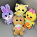 Huizongxu Kpop Siyah Pembe Karakter Peluş Bebek Doğan Pembe Dünya Turu Peluşlar Jennıe Jısoo Gül Lısa Kawaii Doldurulmuş Hayvanlar Hediyeler (Yurt Dışından) - Renkli