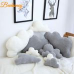 Huizongxu Yumuşak Bulut Şekilli Peluş Yastık Oyuncak Yumuşak Dolması Düz Renk Kanepe Yastık Ev Dekorasyonu Için Atmak Yastık (Yurt Dışından) - Renkli