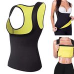 HUKITECH Kadınlar için ince neopren fitness tişörtü, beden XL, nefes alır, vücut sıcaklığını korur, hızlı kurur, akıllı NEOTEX kumaş, Siyah, sarı., XL