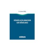 Hükmün Açıklanmasının Geri Bırakılması - Akif Yıldırım