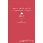 HUKUK SOSYOLOJISININ ANTROPOLOJIK TEMELLERI VE GENEL GELİŞİM ÇİZGİSİ - CAHIT CAN