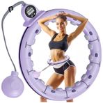 Hula Hoop Egzersiz Çemberi - Sayaçlı LCD Ekran, 360 Derece Dönebilen Ağırlık, Hızlı Yağ Yakma ve Bölgesel Zayıflama, Yetişkinler İçin Hula Hoop Çemberi Zayıflama Aleti