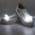 HULA LED Işıklı Ayakkabı Bağcıkları, Işıklı LED Ayakkabı Bağcıkları Işıklı Su Geçirmez Yanıp Sönen LED Disko Bağcıkları (Beyaz)
