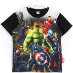 Hulk 3D Dijital Baskılı Erkek Çocuk T-Shirt 6 - 13 Yaş Siyah