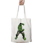 Hulk Yeşil Dev Iki Taraf Kalıcı Yıkanabilir Okul Plaj Omuz Bez Çanta