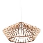 Hüma Modern Tasarım Köşeli Ufo Doğal Ahşap Mdf 3D Rustik Salon Avize - 1